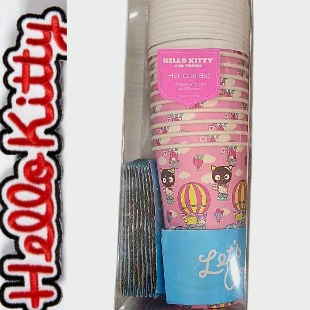 Hello‎ Kitty & Friends, "Let's Go," 10 Cups w/Sleeves & Lids